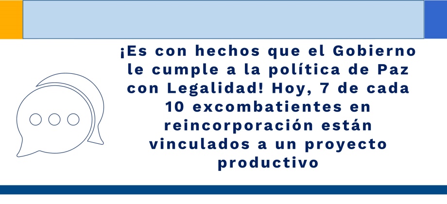 ¡Es con hechos que el Gobierno le cumple a la política de Paz con Legalidad!