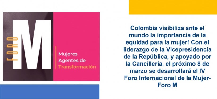 ¡Colombia visibiliza ante el mundo la importancia de la equidad para la mujer!