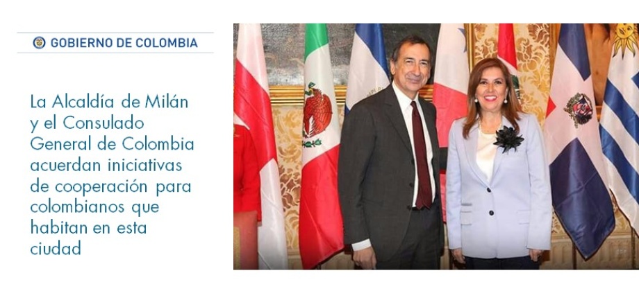 La Alcaldía de Milán y el Consulado General de Colombia acuerdan iniciativas de cooperación para colombianos que habitan en la ciudad 