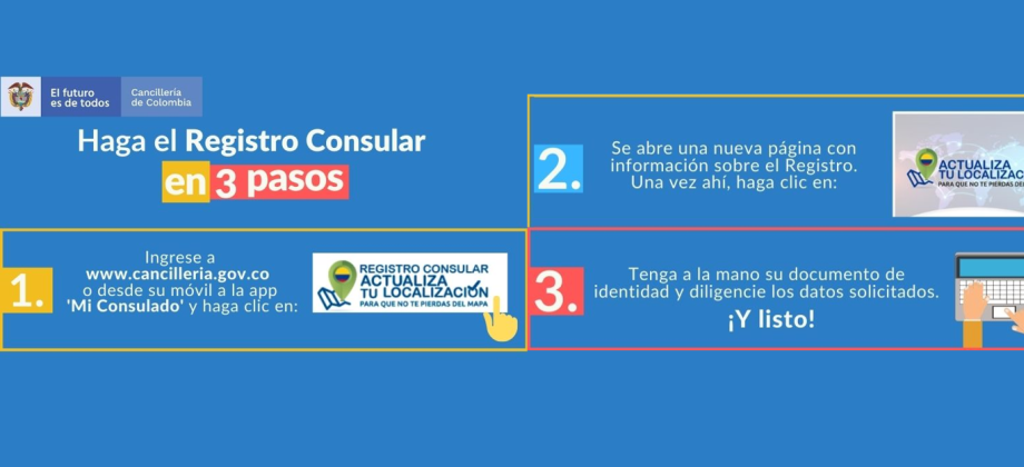 El Consulado de Colombia de Manila lo invita a realizar el registro consular en solo tres pasos