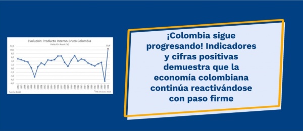 Colombia sigue avanzando con indicadores y cifras positivas