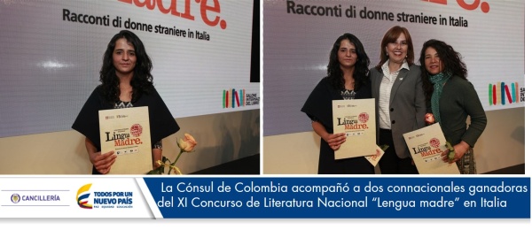  La Cónsul de Colombia en Milán acompañó a dos connacionales ganadoras del XI Concurso de Literatura Nacional “Lengua madre” en Italia